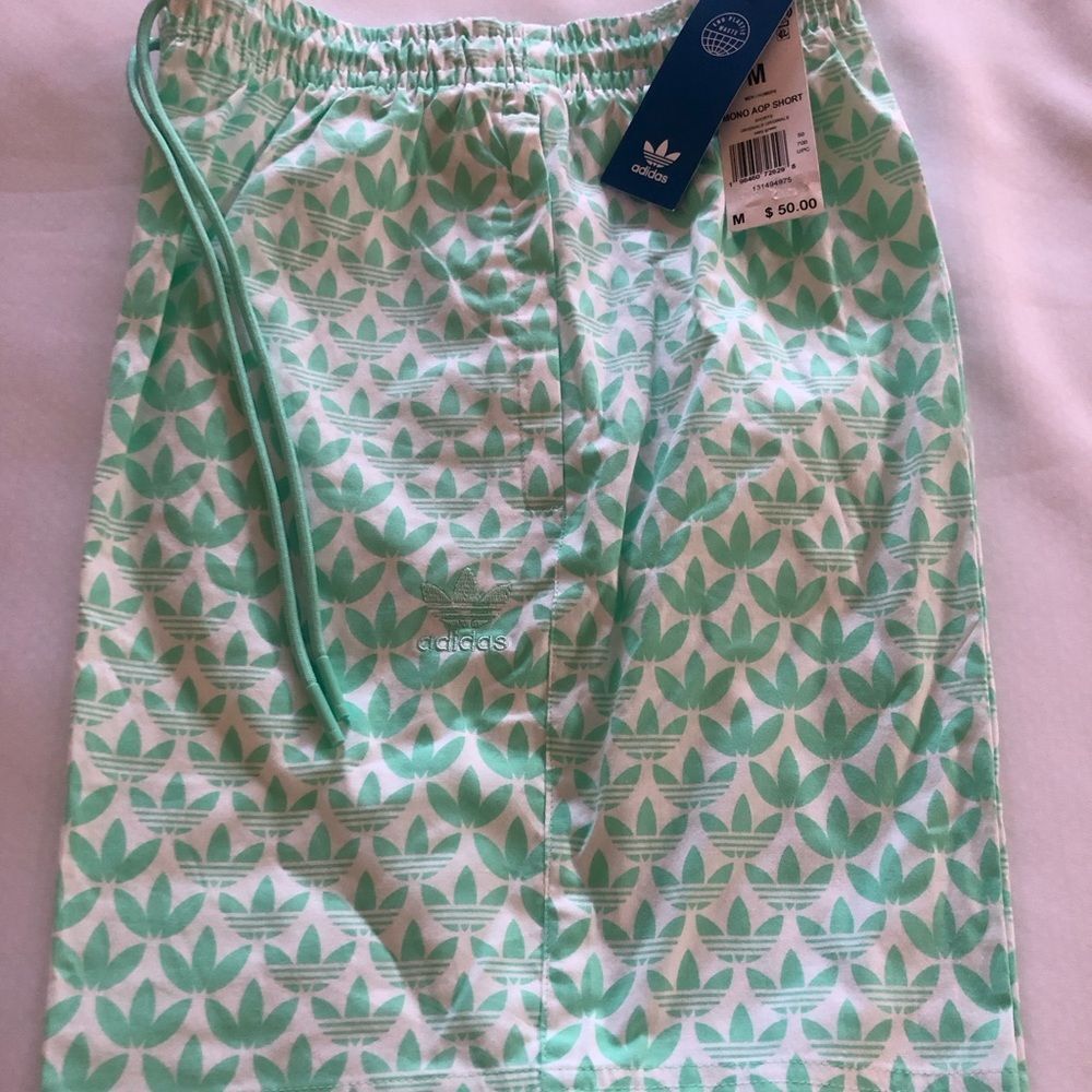 Adidas Logo Shorts Mens Medium Zip Pockets